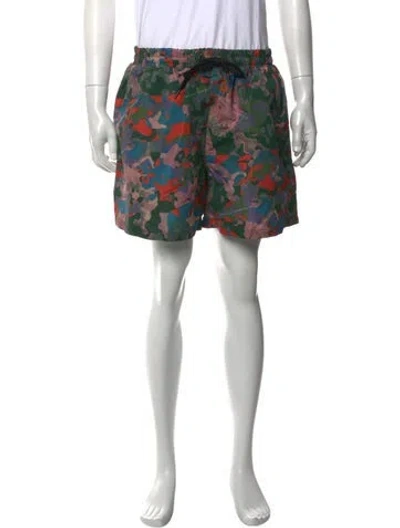 Pre-owned Marcell Von Berlin Printed Swim Trunks In Multi