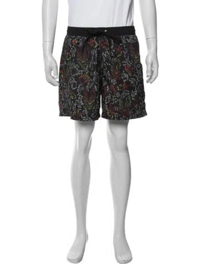 Pre-owned Marcell Von Berlin Printed Swim Trunks W/ Tags In Black