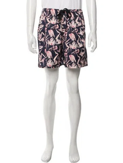 Pre-owned Marcell Von Berlin Printed Swim Trunks W/ Tags In White