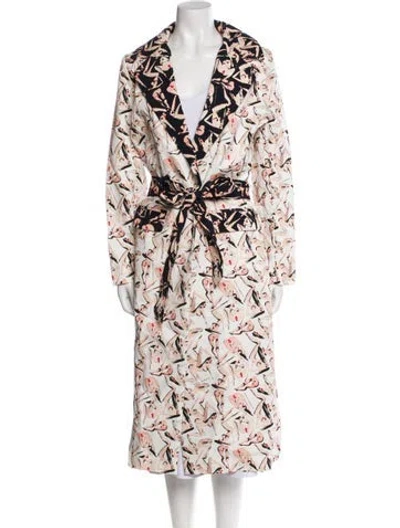 Pre-owned Marcell Von Berlin Printed Trench Coat W/ Tags In Multi