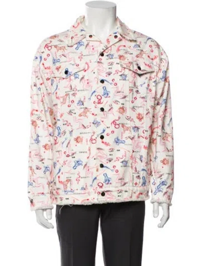 Pre-owned Marcell Von Berlin Printed Trucker Jacket In Neutral