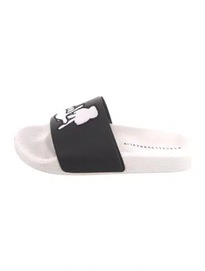 Pre-owned Marcell Von Berlin Rubber Floral Print Slides In Multi