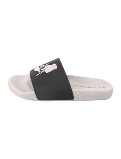 Pre-owned Marcell Von Berlin Rubber Printed Slides In White
