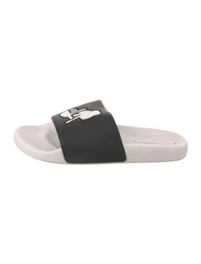 Pre-owned Marcell Von Berlin Rubber Printed Slides In White