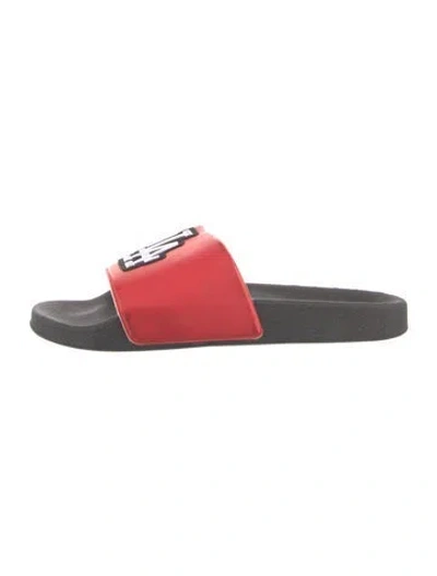 Pre-owned Marcell Von Berlin Rubber Slides In Red