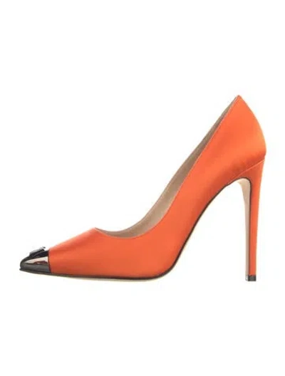 Pre-owned Marcell Von Berlin Satin Pumps In Orange