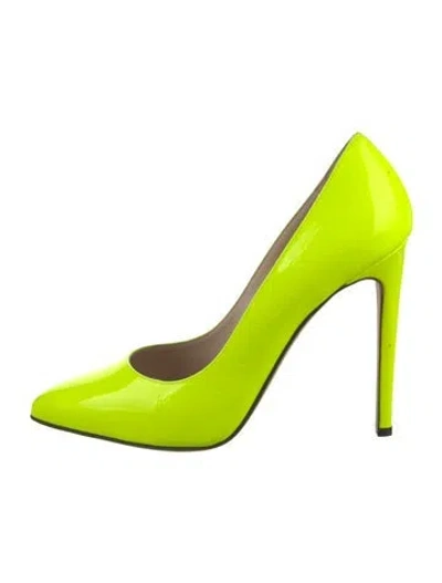 Pre-owned Marcell Von Berlin Satin Pumps In Yellow