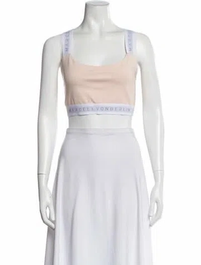 Pre-owned Marcell Von Berlin Scoop Neck Sleeveless Sports Bra In Neutral
