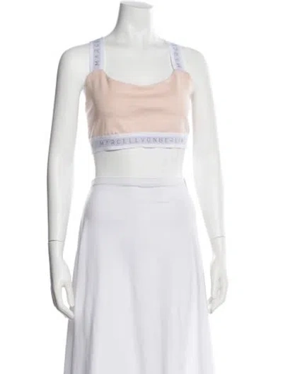 Pre-owned Marcell Von Berlin Scoop Neck Sleeveless Sports Bra In Pink