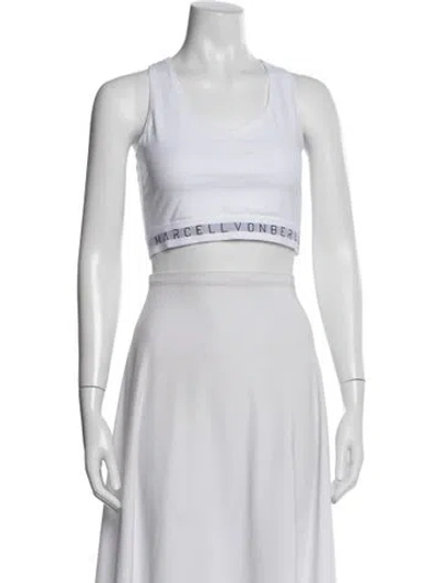 Pre-owned Marcell Von Berlin Scoop Neck Sleeveless Sports Bra In Purple
