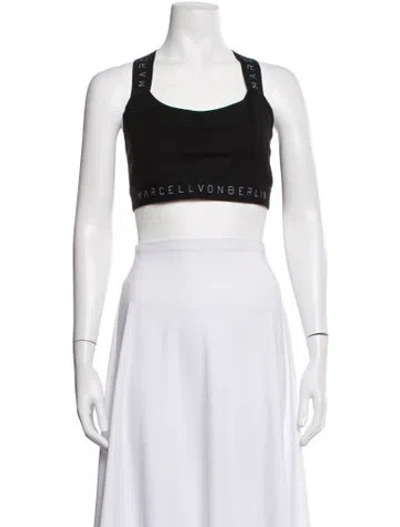 Pre-owned Marcell Von Berlin Scoop Neck Sleeveless Sports Bra In White