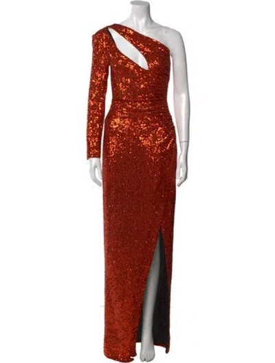 Pre-owned Marcell Von Berlin Sequin Long Dress W/ Tags In Orange