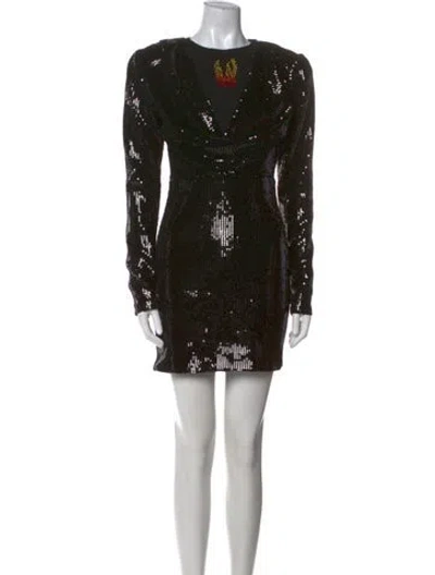 Pre-owned Marcell Von Berlin Sequin Mini Dress W/ Tags In Black