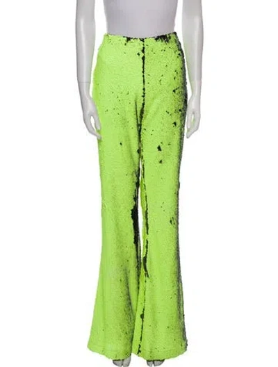 Pre-owned Marcell Von Berlin Sequin Wide Leg Pants In Green
