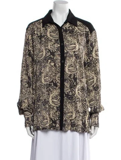 Pre-owned Marcell Von Berlin Silk Printed Evening Jacket In Neutral