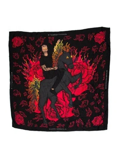 Pre-owned Marcell Von Berlin Silk Printed Scarf In Multi