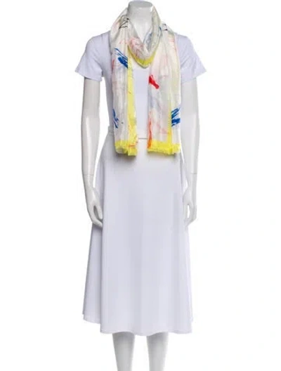 Pre-owned Marcell Von Berlin Silk Printed Scarf W/ Tags In Multi