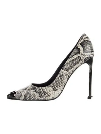 Pre-owned Marcell Von Berlin Snakeskin Animal Print Pumps In Multi
