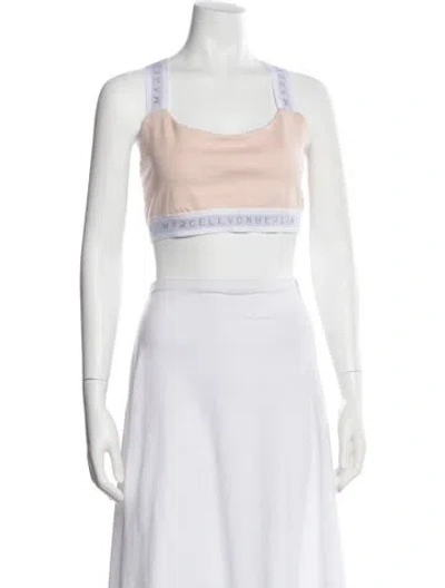 Pre-owned Marcell Von Berlin Square Neckline Sleeveless Crop Top W/ Tags In Pink