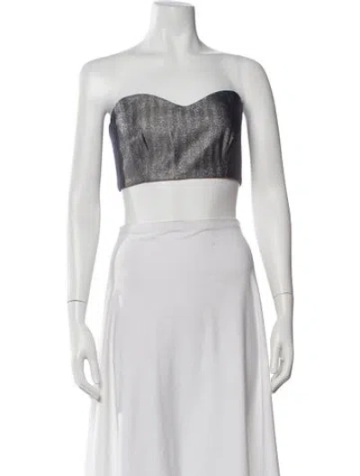 Pre-owned Marcell Von Berlin Strapless Crop Top W/ Tags In White