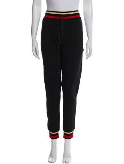 Pre-owned Marcell Von Berlin Striped Skinny Leg Pants In Black