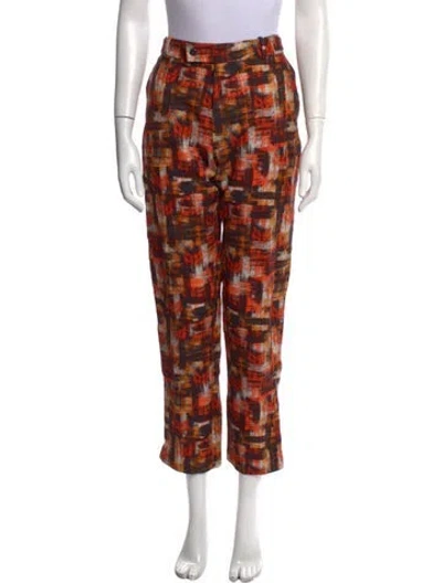 Pre-owned Marcell Von Berlin Tie-dye Print Straight Leg Pants In Orange