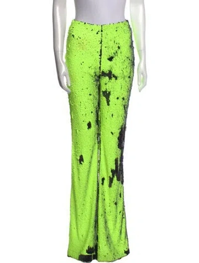 Pre-owned Marcell Von Berlin Tie-dye Print Wide Leg Pants In Green