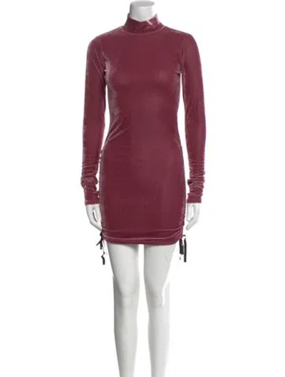 Pre-owned Marcell Von Berlin Turtleneck Mini Dress In Pink