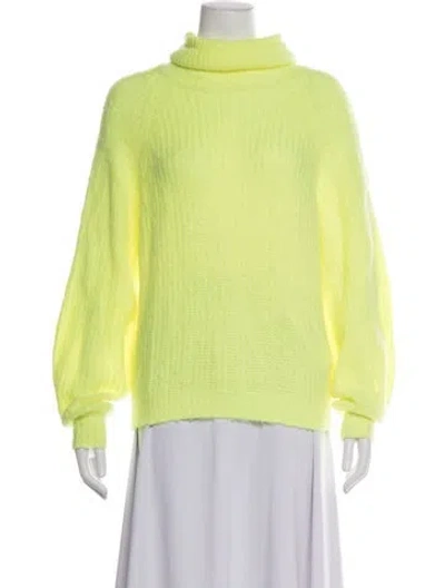 Pre-owned Marcell Von Berlin Turtleneck Sweater In Green/yellow