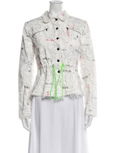 Pre-owned Marcell Von Berlin Tweed Pattern Evening Jacket In White