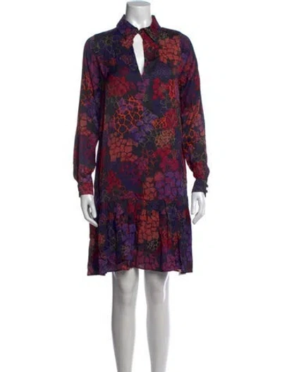 Pre-owned Marcell Von Berlin Velour Mini Dress W/ Tags In Purple