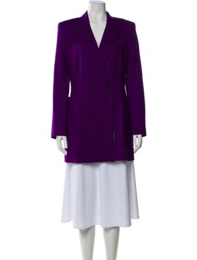 Pre-owned Marcell Von Berlin Virgin Wool Blazer In Purple