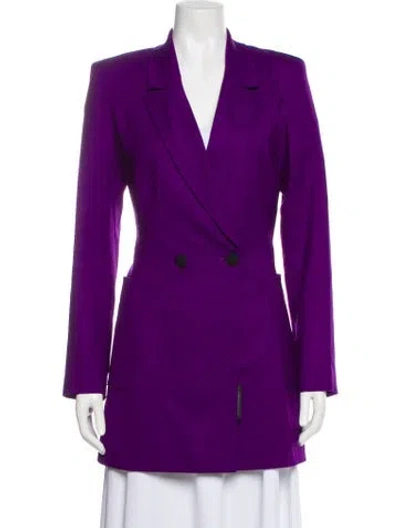 Pre-owned Marcell Von Berlin Virgin Wool Blazer In Purple