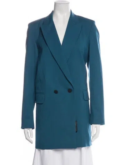 Pre-owned Marcell Von Berlin Virgin Wool Blazer W/ Tags In Blue
