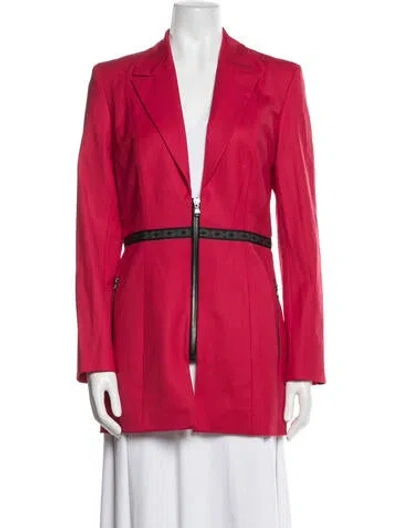 Pre-owned Marcell Von Berlin Virgin Wool Blazer W/ Tags In Red