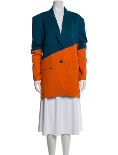 Pre-owned Marcell Von Berlin Virgin Wool Colorblock Pattern Evening Jacket W/ Tags In Multi