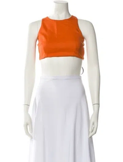 Pre-owned Marcell Von Berlin Virgin Wool Crew Neck Crop Top W/ Tags In Yellow
