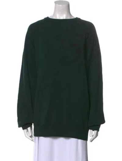 Pre-owned Marcell Von Berlin Virgin Wool Crew Neck Sweater In Green