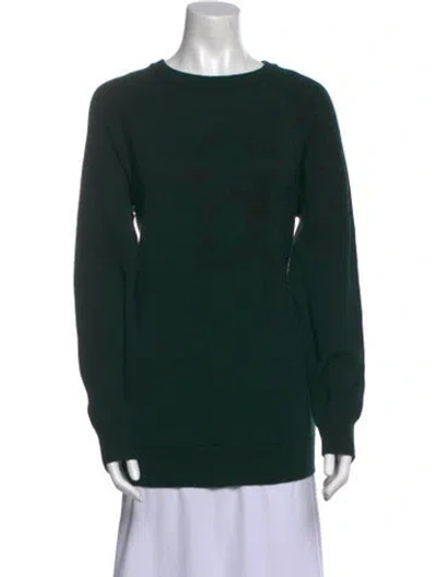 Pre-owned Marcell Von Berlin Virgin Wool Crew Neck Sweater In Green