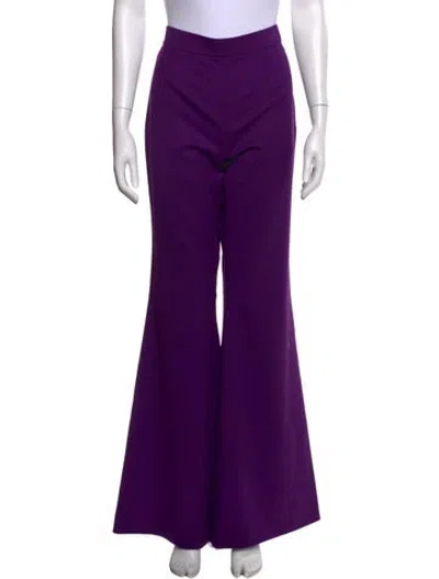 Pre-owned Marcell Von Berlin Virgin Wool Flared Pants W/ Tags In Purple
