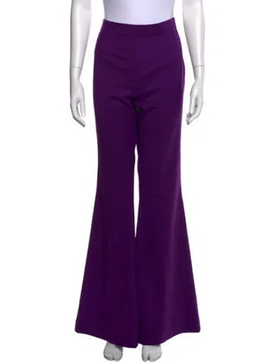 Pre-owned Marcell Von Berlin Virgin Wool Flared Pants W/ Tags In Purple