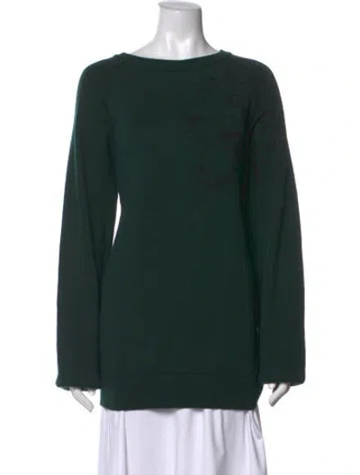 Pre-owned Marcell Von Berlin Virgin Wool Graphic Print Sweater W/ Tags In Green