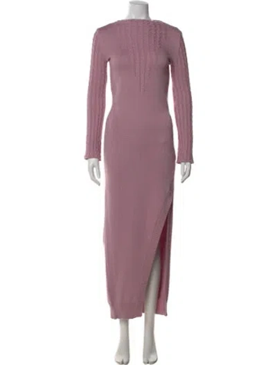 Pre-owned Marcell Von Berlin Virgin Wool Long Dress In Pink