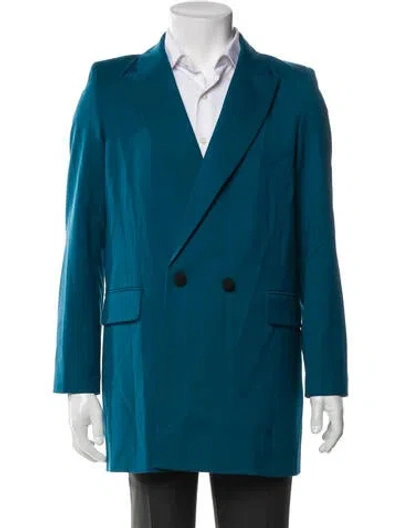 Pre-owned Marcell Von Berlin Virgin Wool Overcoat W/ Tags In Blue