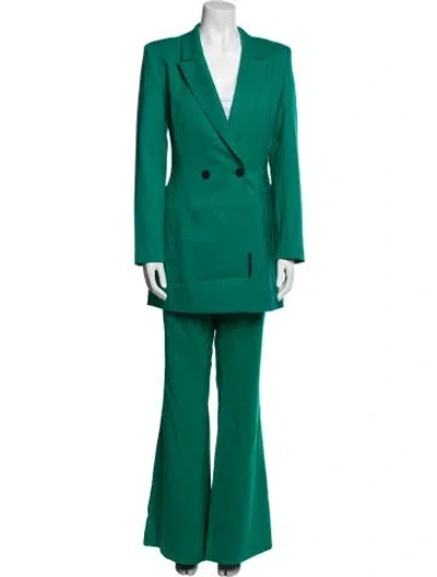 Pre-owned Marcell Von Berlin Virgin Wool Pant Set In Green