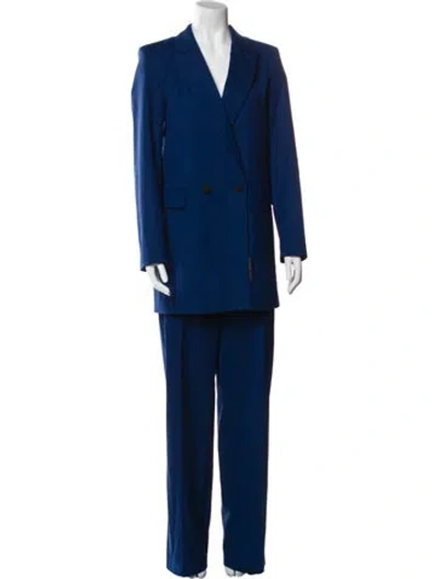 Pre-owned Marcell Von Berlin Virgin Wool Pantsuit In Blue