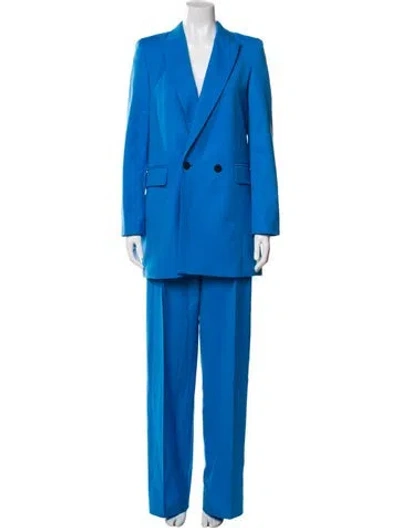 Pre-owned Marcell Von Berlin Virgin Wool Pantsuit W/ Tags In Blue