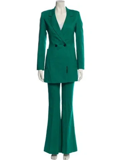 Pre-owned Marcell Von Berlin Virgin Wool Pantsuit W/ Tags In Green