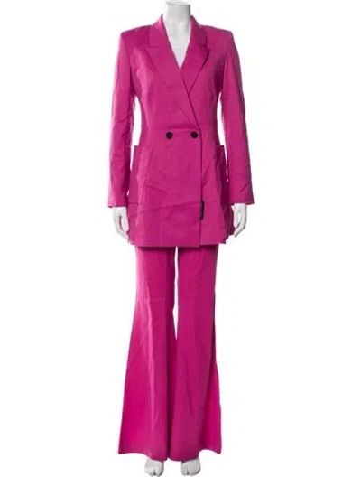 Pre-owned Marcell Von Berlin Virgin Wool Pantsuit W/ Tags In Pink