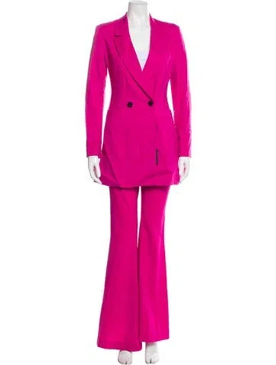 Pre-owned Marcell Von Berlin Virgin Wool Pantsuit W/ Tags In Pink